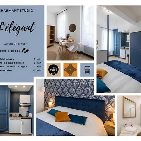 L'Elegant, Charmant Studio Hyper Centre Gare 800M アジャン エクステリア 写真